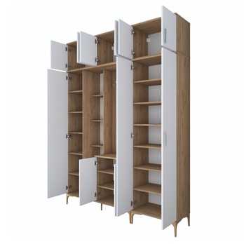 Predsieňová zostava ELA 11 orech/biela 2