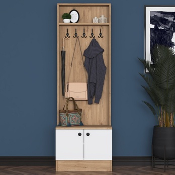 Predsieňová zostava ELA 1 orech/biela 1