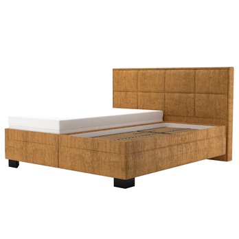 Posteľ s polohovacím roštom ELA 2 horčicová, 160x200 cm 3