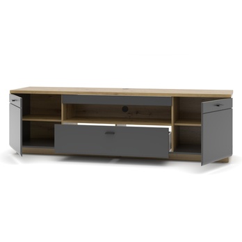 TV komoda ELA 2 grafitová/dub artisan 1