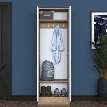 Predsieňová skriňa ELA 2 biela/orech 5