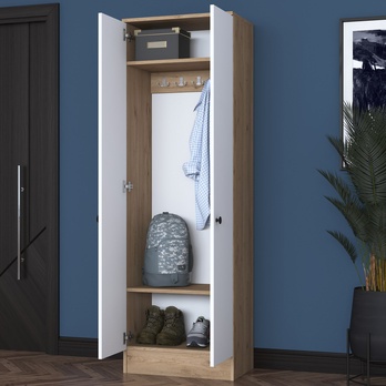 Predsieňová skriňa ELA 2 biela/orech 6