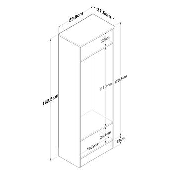 Predsieňová skriňa ELA 2 biela/orech 7