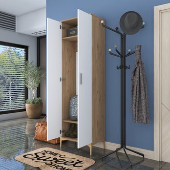 Predsieňová skriňa ELA 3 orech/biela 7