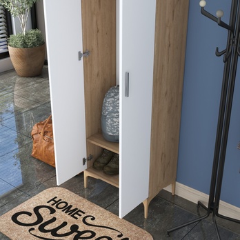 Predsieňová skriňa ELA 3 orech/biela 8