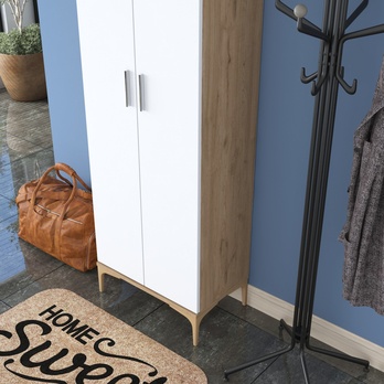 Predsieňová skriňa ELA 3 orech/biela 9