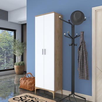 Predsieňová skriňa ELA 3 orech/biela 1