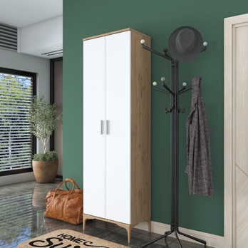 Predsieňová skriňa ELA 4 orech/biela 1