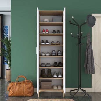 Predsieňová skriňa ELA 4 orech/biela 6