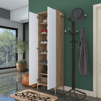 Predsieňová skriňa ELA 4 orech/biela 7