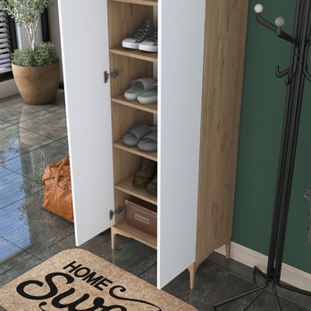 Predsieňová skriňa ELA 4 orech/biela 8