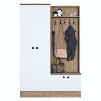 Predsieňová zostava ELA 5 orech/biela 3