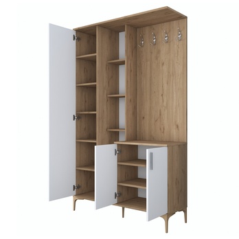 Predsieňová zostava ELA 6 orech/biela 2