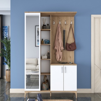 Predsieňová zostava ELA 6 orech/biela 3