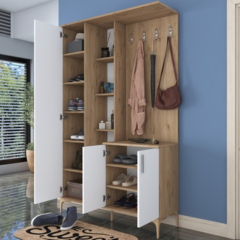 Predsieňová zostava ELA 6 orech/biela 5