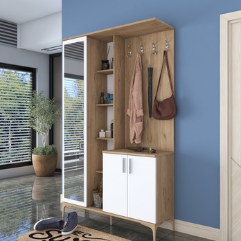 Predsieňová zostava ELA 6 orech/biela 1