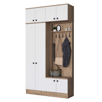 Predsieňová zostava ELA 7 orech/biela 2