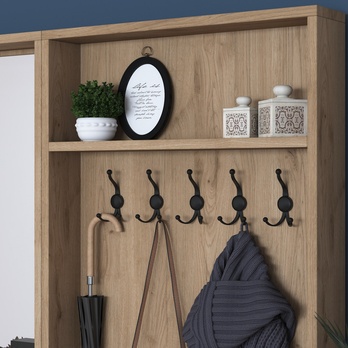 Predsieňová zostava ELA 8 biela/orech 8