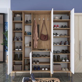 Predsieňová zostava ELA 9 orech/biela 7