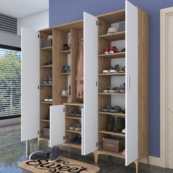 Predsieňová zostava ELA 9 orech/biela 8