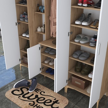 Predsieňová zostava ELA 9 orech/biela 9