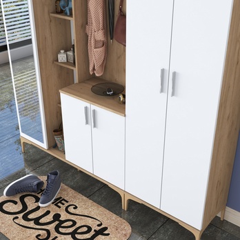 Predsieňová zostava ELA 9 orech/biela 10