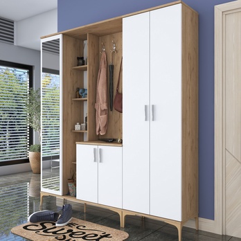 Predsieňová zostava ELA 9 orech/biela 1