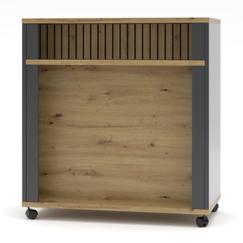 Komoda ELA grafitová/dub artisan, šírka 105 cm 2
