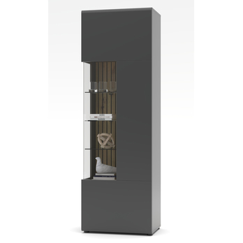 Vitrína ELA grafitová/dub artisan, ľavá/pravá 2