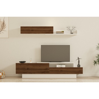 Obývacia stena ELDA biela/orech 3