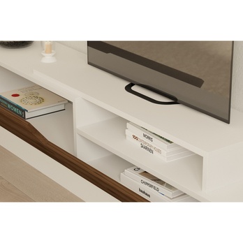 Obývacia stena ELDA biela/orech 4