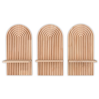 Nástenný regál ELEA drevo, set 3 ks 4