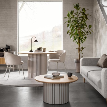 Jedálenská stolička ELEANOR béžová/sivá 1