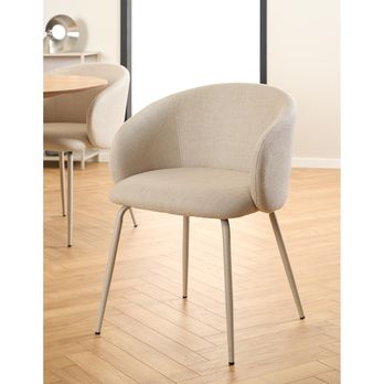 Jedálenská stolička ELEANOR béžová/sivá 7