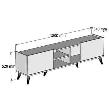 TV stolík ELEGANTE orech/čierna 3