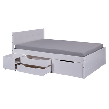 Posteľ s roštom ELIDE biela, 140x200 cm 2