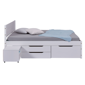 Posteľ s roštom ELIDE biela, 140x200 cm 4