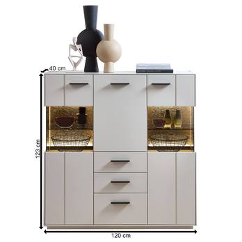 Skrinka ELIGIA sahara krémová/granit 3