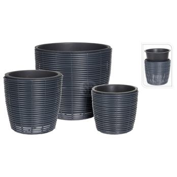 Kvetináč ELINA čierna, šírka 31 cm 1