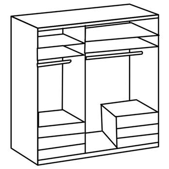 Šatníková skriňa ELIOT dub doskový/biela lak, 3 dvere 2