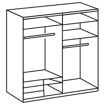 Šatníková skriňa ELIOT biela/grafit, šírka 200 cm 2