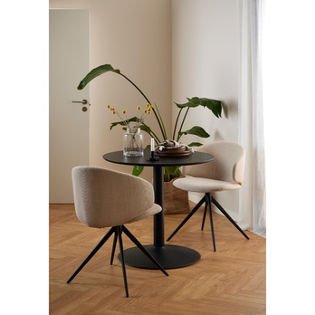 Jedálenská stolička ELLA béžová/matná čierna 1