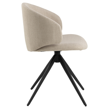 Jedálenská stolička ELLA béžová/matná čierna 6