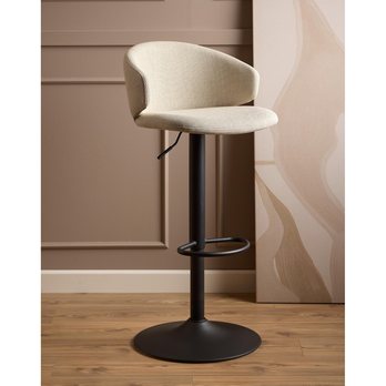 Barová stolička ELLA béžová/čierna 1
