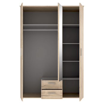 Šatníková skriňa ELMA dub bianco 1