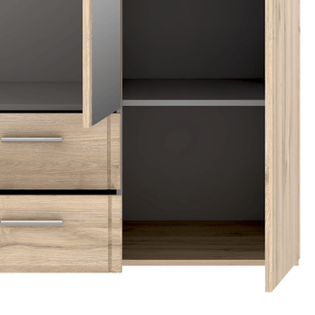 Šatníková skriňa ELMA dub bianco 2