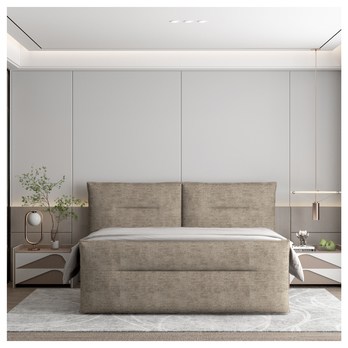 Posteľ boxspring ELMA hnedobéžová, 180x200 cm 4