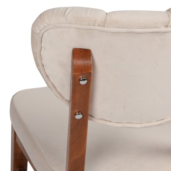 Jedálenská stolička ELMA béžová/orech, sada 2 ks 4