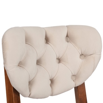 Jedálenská stolička ELMA béžová/orech, sada 2 ks 5