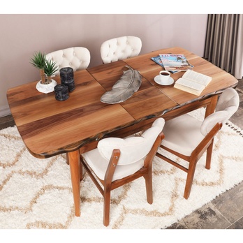 Jedálenská stolička ELMA béžová/orech, sada 2 ks 8